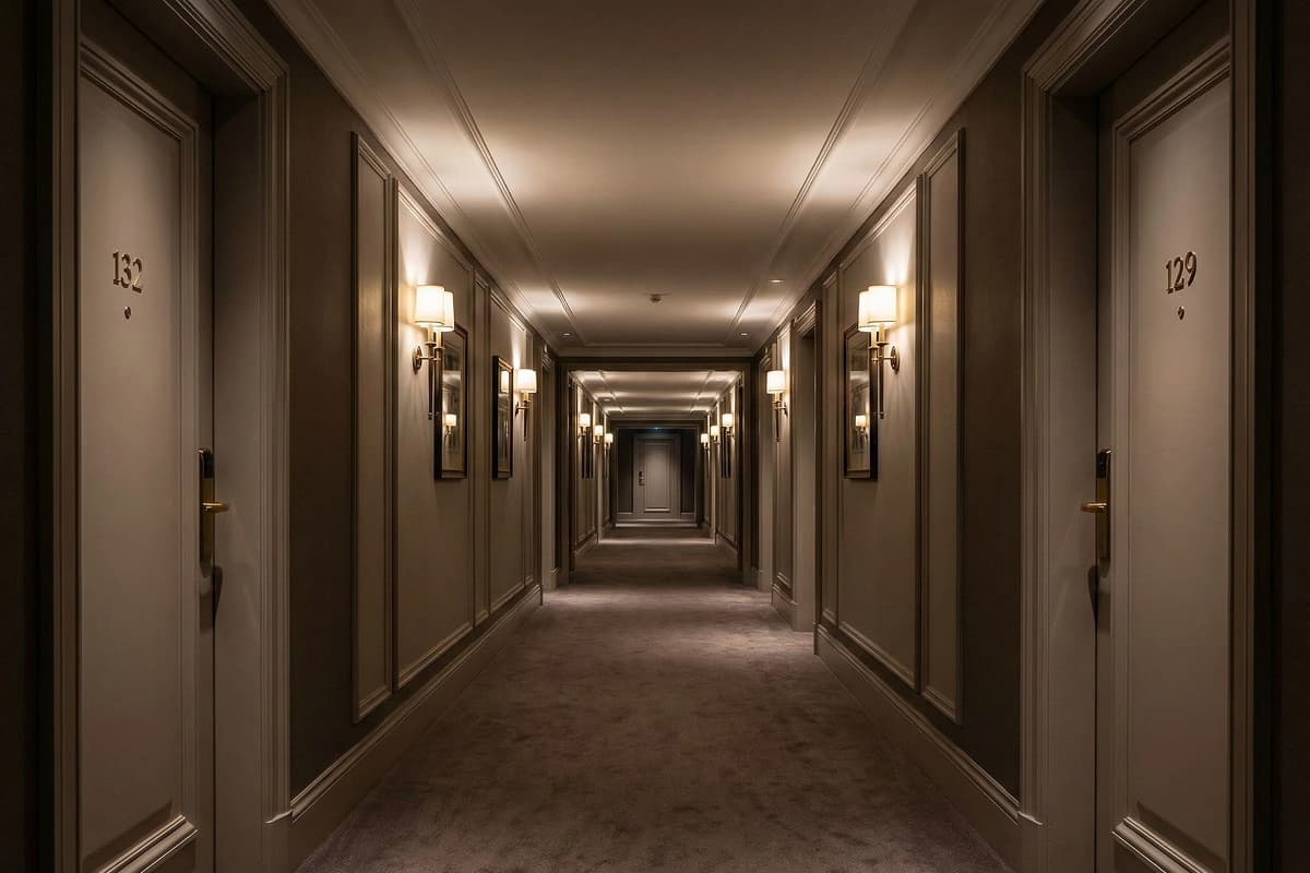 Empty luxury resort rooms