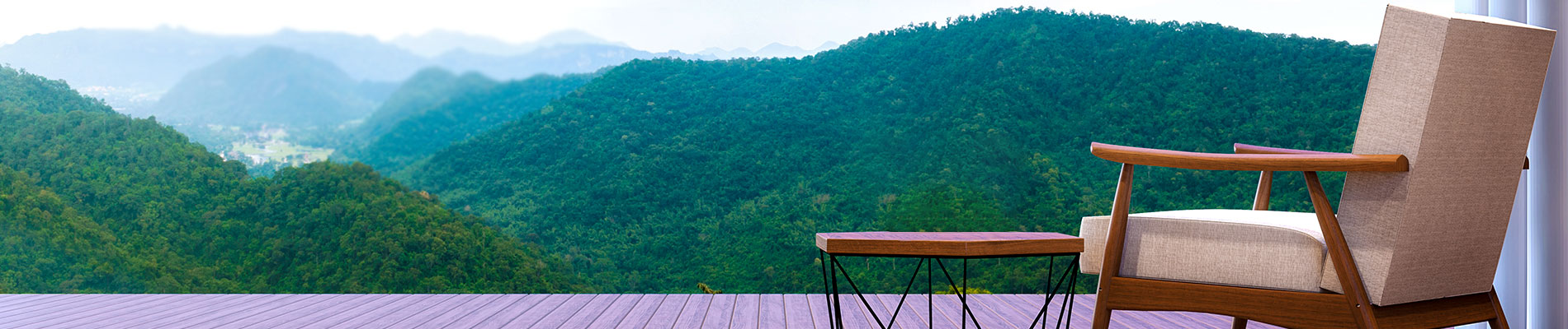 Mountain balcony view